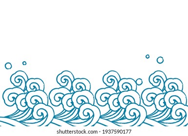Einfache Illustration von Striche-Kunstwellen