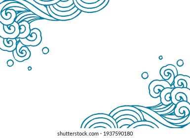 Simple Illustration Line Art Waves Stock Vector (Royalty Free ...