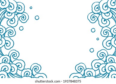 Simple illustration of line art waves