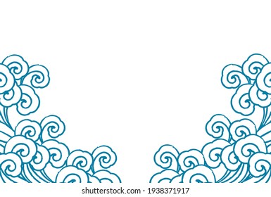 Einfache Illustration von Striche-Kunstwellen