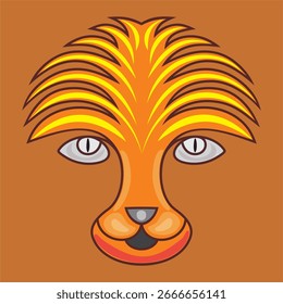 Una simple ilustración de la cabeza de un león. Agradable para la decoración de la pared, camisetas, pegatinas y muchos de sus medios favoritos.