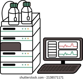 Simple illustration of liquid chromatograph