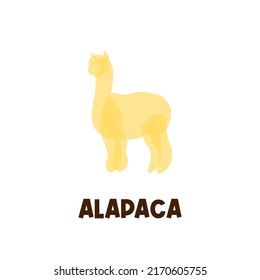 Simple illustration logo alpaca with overlapping colors