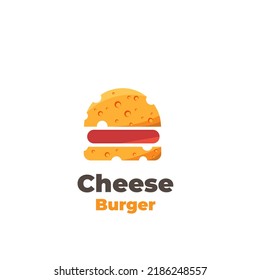 Dibujo sencillo logotipo quesos en forma de burger