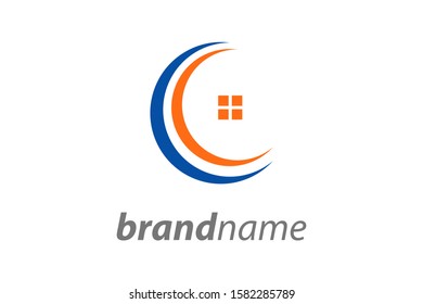 Simple illustration logo for construction.