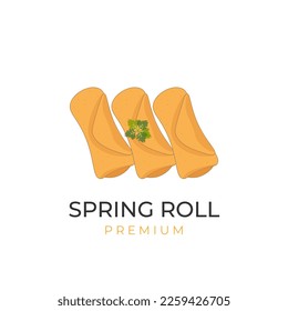 Simple Illustration Logo Delicious Spring Roll Lumpia