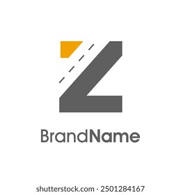 Simple Illustration logo design combination initial Z and way icon with empty space style. The logo good for company related delivery, transportation and logistic.