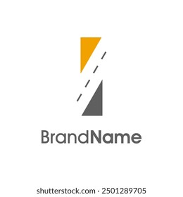 Simple Illustration logo combinación de diseño inicial I y camino icono con estilo de espacio vacío. El logotipo es bueno para la entrega, el transporte y la logística relacionados con la empresa.