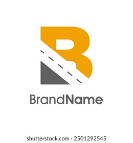 Simple Illustration logo combinación de diseño inicial B y way icono con estilo de espacio vacío. El logotipo es bueno para la entrega, el transporte y la logística relacionados con la empresa.