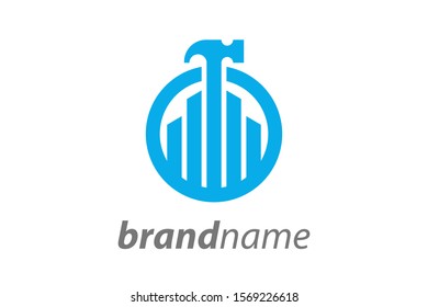 Simple illustration logo design for construction company.