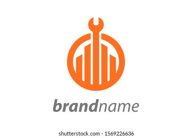 Simple illustration logo design for construction company.