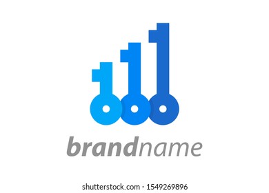 Simple illustration logo design for financial company.