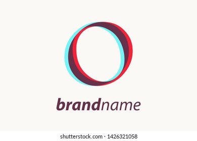 Simple illustration logo design initial O