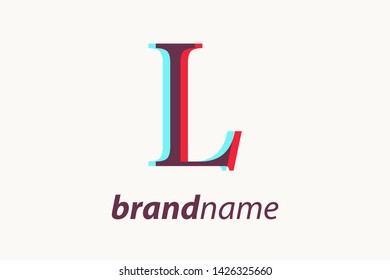 Simple illustration logo design initial L