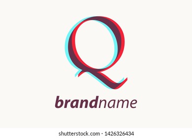 Simple illustration logo design initial Q