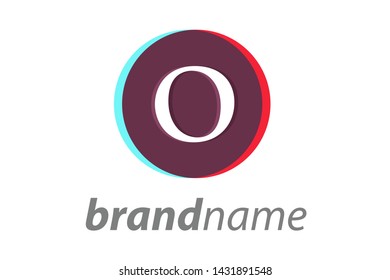 Simple illustration logo design letter O in circle.