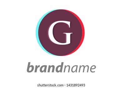 Simple illustration logo design letter G in circle.