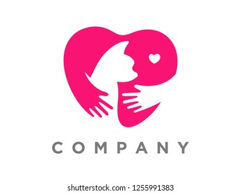 Simple illustration logo design pet.