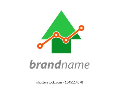 Simple illustration logo for financial company.