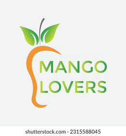 Logo de ilustración simple para los amantes del mango