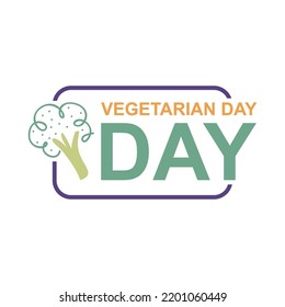 einfaches Illustrationslogo, speziell für vegetarischen Tag