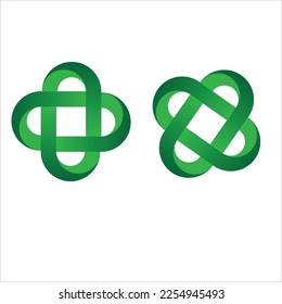 Simple illustration logo template round ribbon
