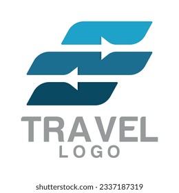 Simple illustration logo of Travel, Logistic business company.