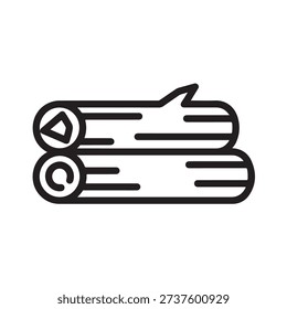 Simple illustration of logs with visible cut sections and texture details