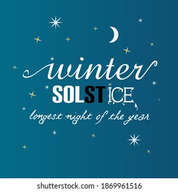 Simple illustration but looks modern and elegant for winter solstice, postcard, banner, cover and banner