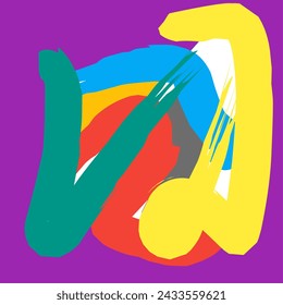 simple illustration with lots of colors inside