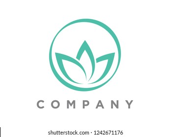 Simple illustration lotus flower.