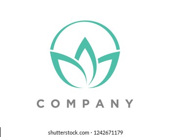 Simple illustration lotus flower.