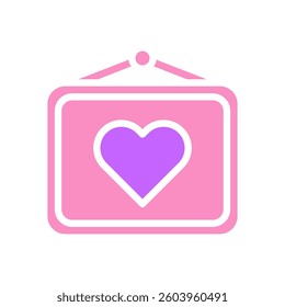 A simple illustration of a love heart symbol. Great for valentine's day or themed designs.