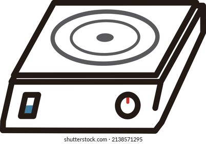 Ilustración simple del agitador magnético