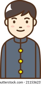 Simple illustration of a male student facing the front