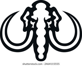 Simple Illustration of Mammoth Head