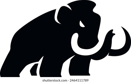 Ilustración simple de la silueta del mamut