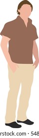 simple illustration of a man in bright clothing