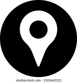 Ilustración simple del alfiler del mapa