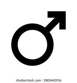 Ilustración simple del símbolo de Marte Concepto de símbolos de género