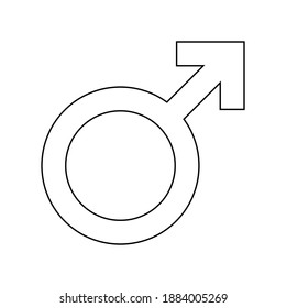 Simple illustration of Mars symbol Concept of gender symbols