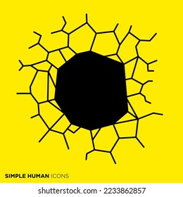 Simple illustration material of cracks and holes