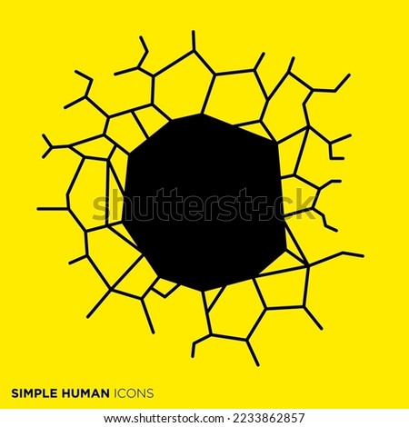 Simple illustration material of cracks and holes