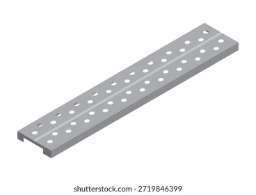 Simple illustration material of isometric scaffolding boards