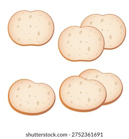 Simple illustration material of rusk