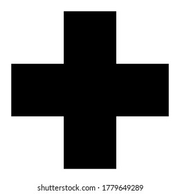 Simple Illustration of medical cross. Isolated flat icon