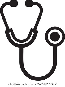 Simple illustration of a medical stethoscope
