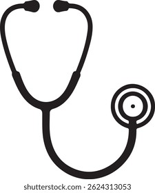 Simple illustration of a medical stethoscope