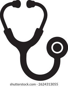 Simple illustration of a medical stethoscope