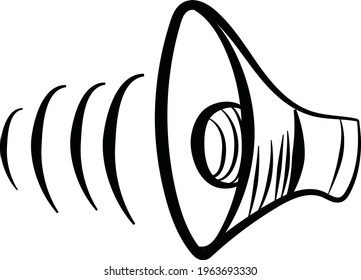 ilustración simple de Megaphone o altavoz 